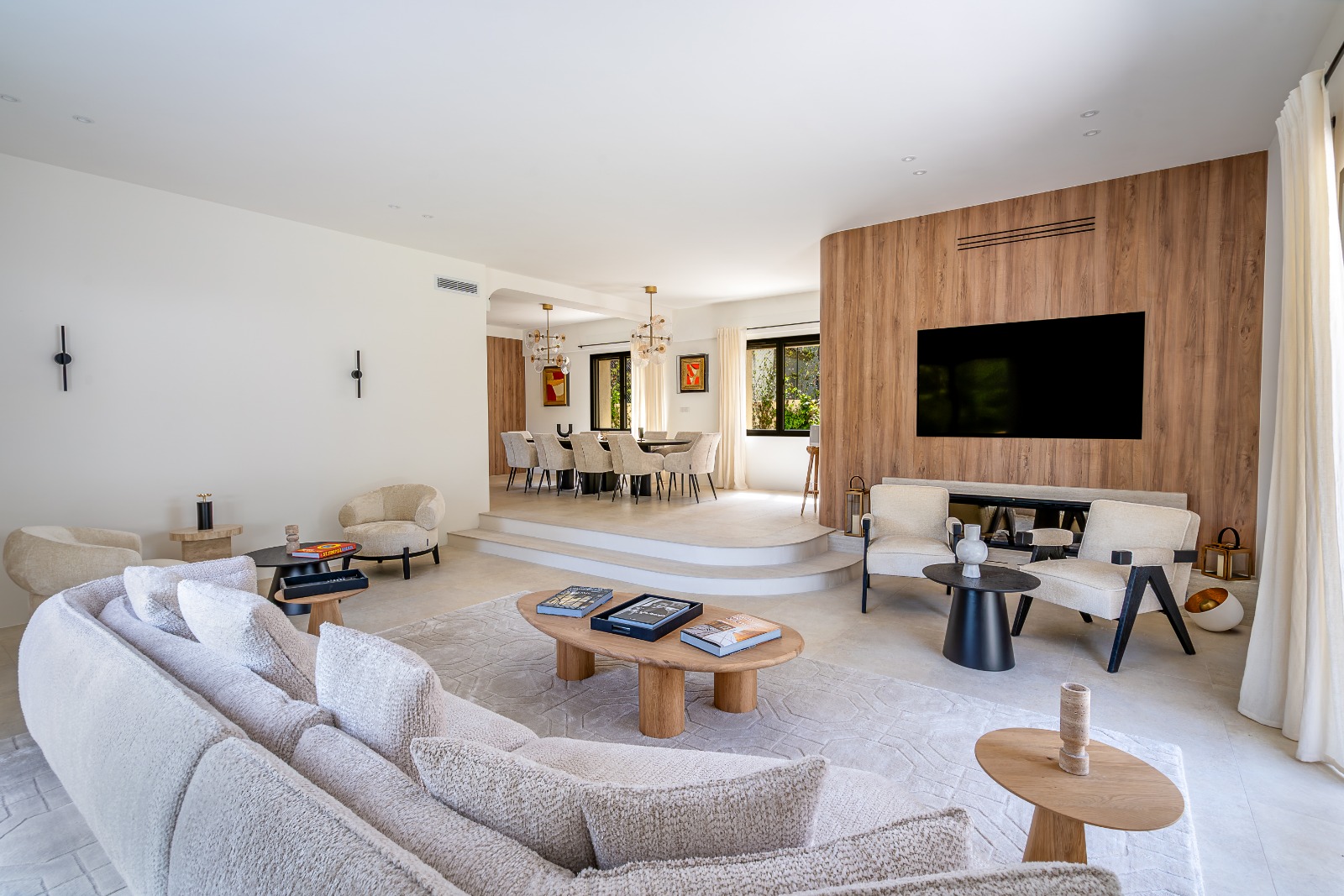 Salon de luxe Saint-Tropez — éclairage architectural